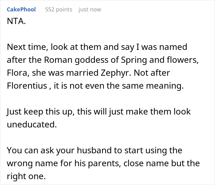 Woman Is Fed Up With Her Husband’s Parents Calling Her A Made-Up Name, Starts To Ignore Them