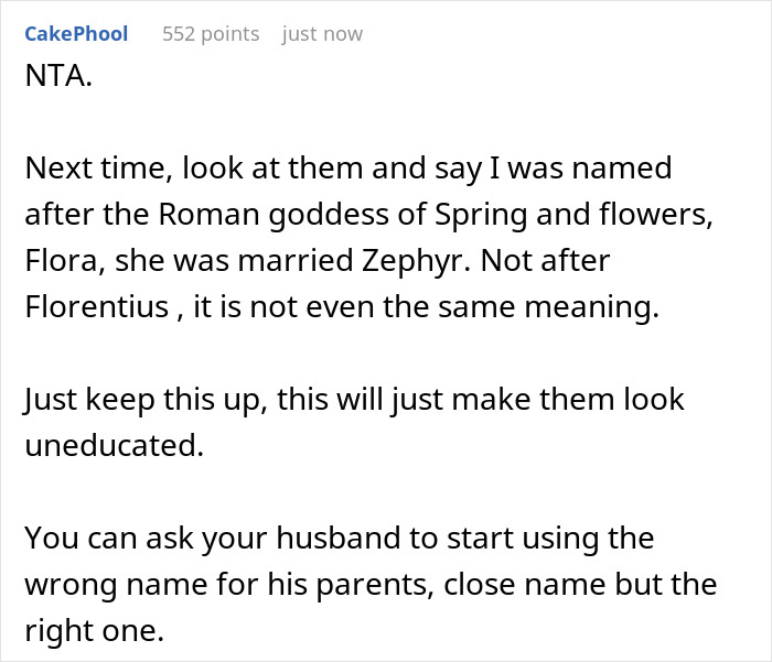 Woman Is Fed Up With Her Husband’s Parents Calling Her A Made-Up Name, Starts To Ignore Them Woman Is Fed Up With Her Husband’s Parents Calling Her A Made-Up Name, Starts To Ignore Them