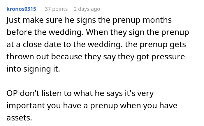 Guy Freaks Out Over Prenup And Especially The 'Infidelity Clause'