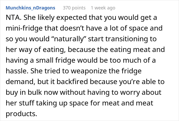 Vegan Woman Pushes Her Husband Out Of The Family Fridge, Is Enraged When He Gets His Own Vegan Woman Pushes Her Husband Out Of The Family Fridge, Is Enraged When He Gets His Own