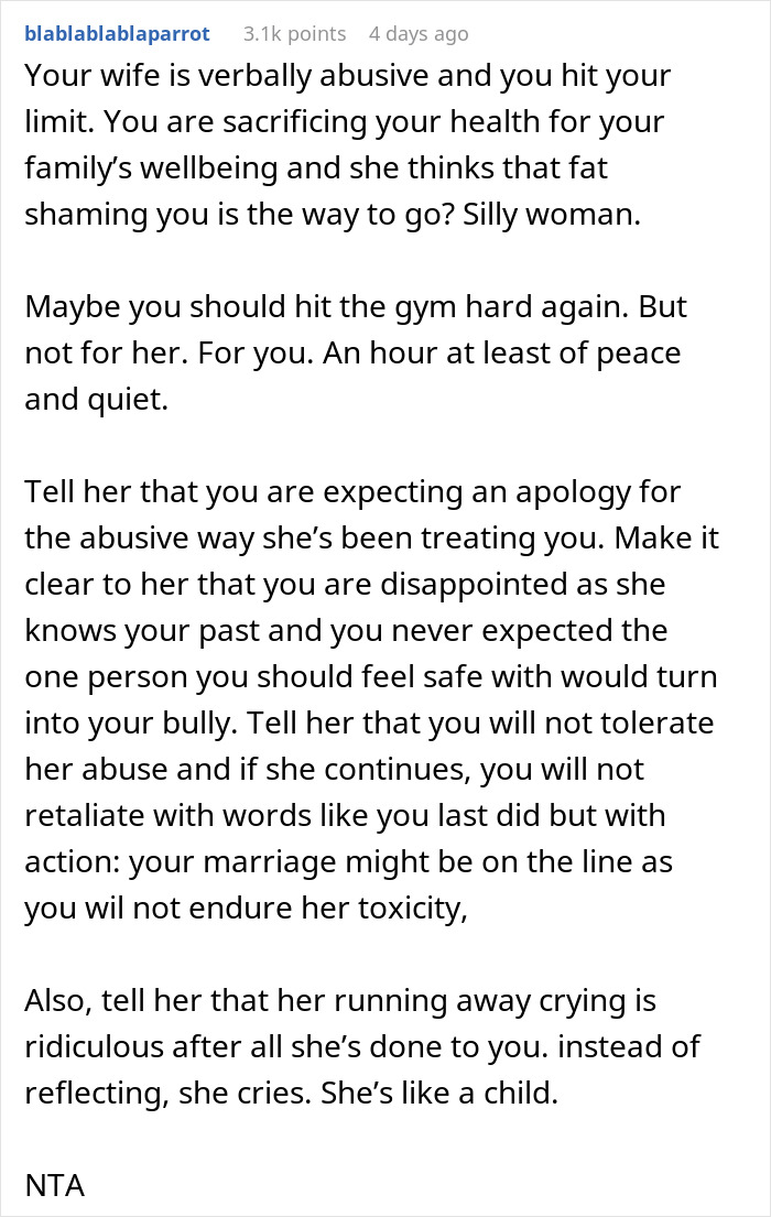 Husband Tells Wife To Stop Body-Shaming Him Or He Will Do The Same To Her, She's Left In Tears Husband Tells Wife To Stop Body-Shaming Him Or He Will Do The Same To Her, She's Left In Tears