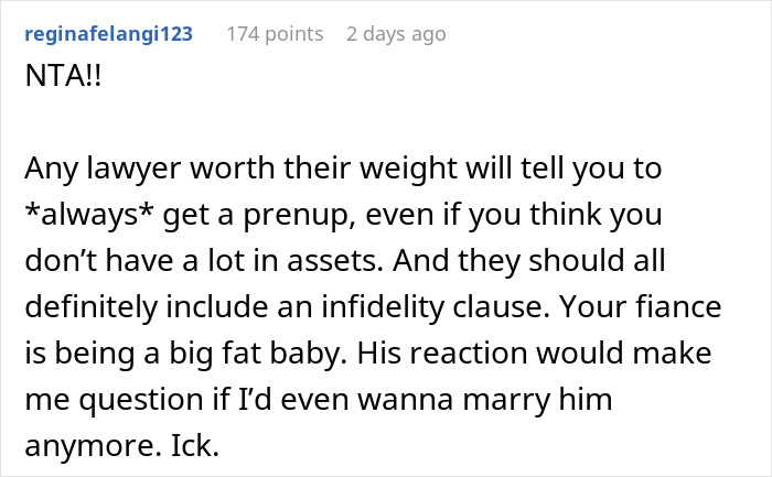 Guy Freaks Out Over Prenup And Especially The 'Infidelity Clause'