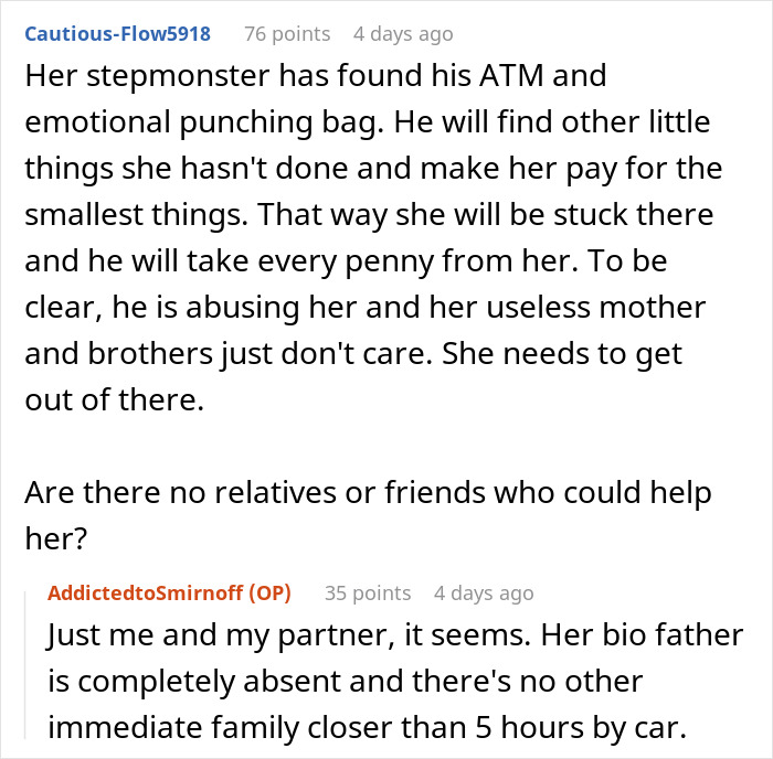 Woman Turns To BFF For Help After Entitled Stepdad Forces Her To Pay $750 As Punishment