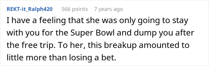 "I Reached My Breaking Point": Guy Splits With GF After Fighting Over Super Bowl Tickets He Won