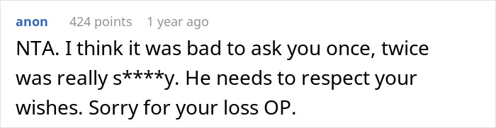 Reddit comment supporting a fiancée in a tattoo family drama situation. Reddit comment supporting a fiancée in a tattoo family drama situation.