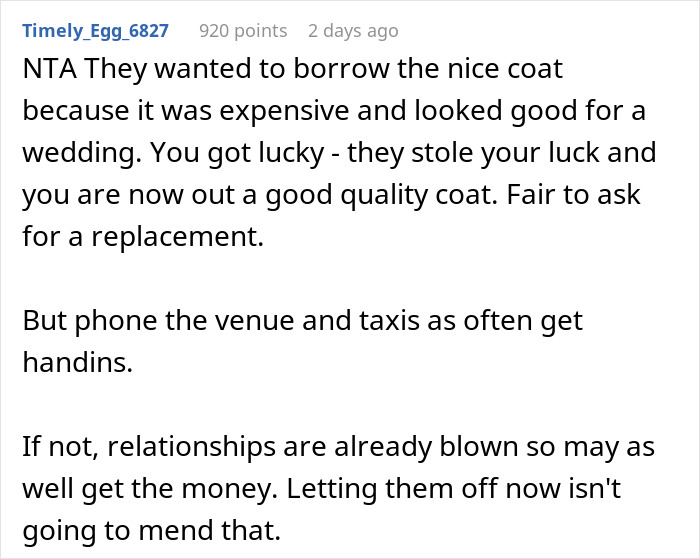 Man Refuses To Back Down After Fiancée’s Family Turn On Him Over $700 Coat Man Refuses To Back Down After Fiancée’s Family Turn On Him Over $700 Coat