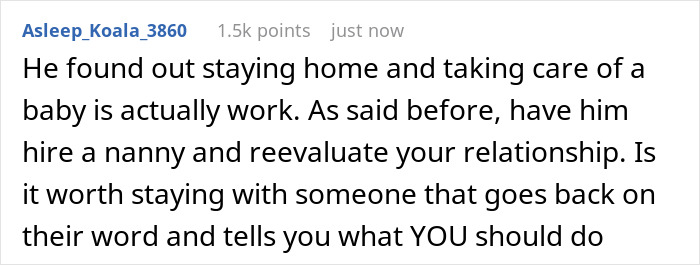 Woman Won't Quit Her Job After Husband Promised To Be A Stay-At Home Dad, Gets Called A Bad Mom Woman Won't Quit Her Job After Husband Promised To Be A Stay-At Home Dad, Gets Called A Bad Mom