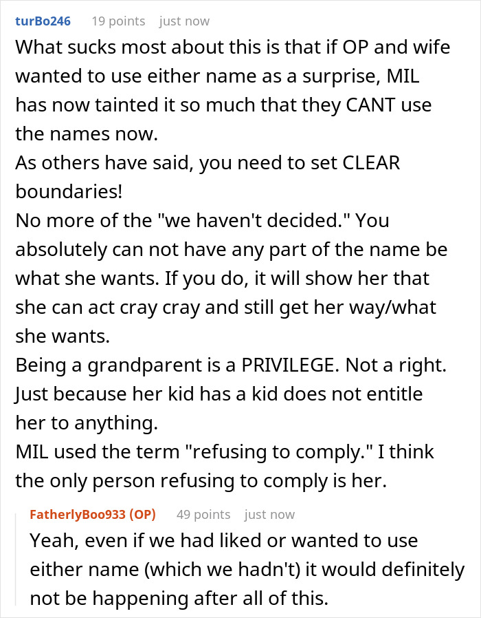 “AITA For Telling My Mom She Has Zero Rights To Name My Wife’s And My Child” “AITA For Telling My Mom She Has Zero Rights To Name My Wife’s And My Child”