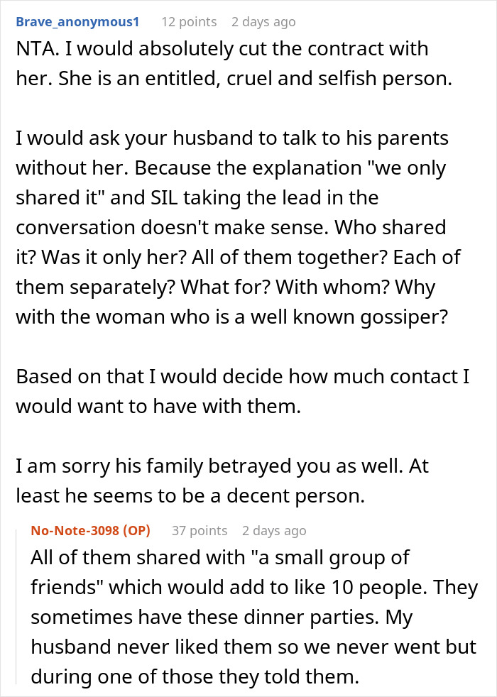 In-Laws Betray Woman’s Trust By Sharing Her Secret, She Refuses To Bake A Cake For Niece In Return In-Laws Betray Woman’s Trust By Sharing Her Secret, She Refuses To Bake A Cake For Niece In Return