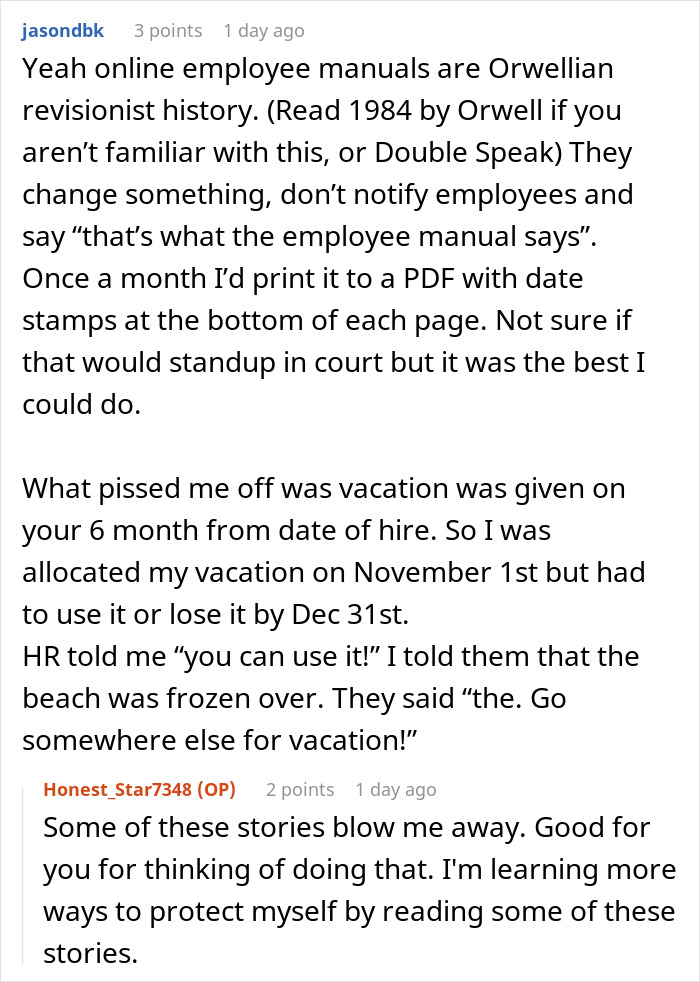 “Four Paid Unused Vacation Days Will Cost You Thousands”: Worker Complies With A Made-Up Rule