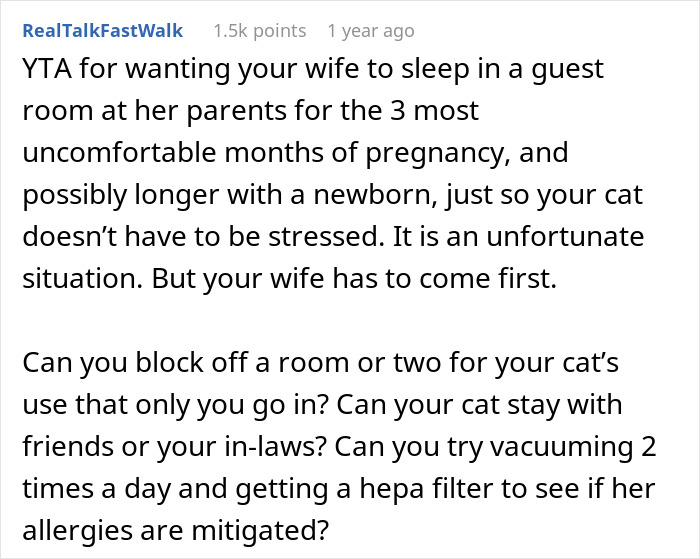 Man Disappoints Wife By Suggesting She Move Out To Avoid Moving His Senior Cat She’s Allergic To