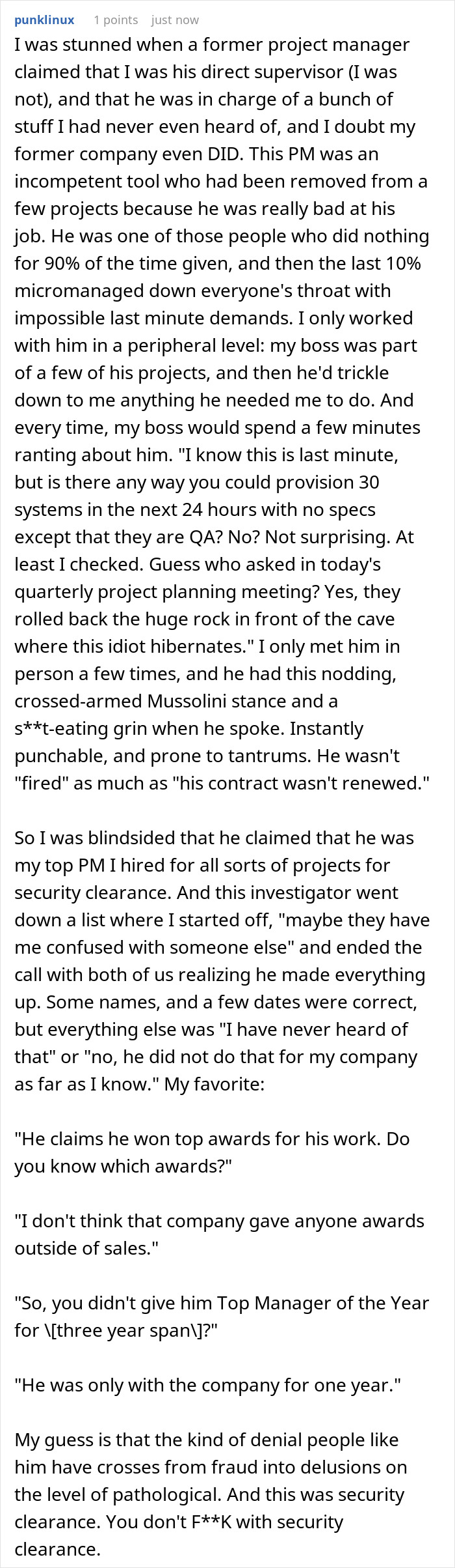 Person Gets Called As A Reference For Ex-Coworker, Spills The Beans On His Actual Qualifications Person Gets Called As A Reference For Ex-Coworker, Spills The Beans On His Actual Qualifications