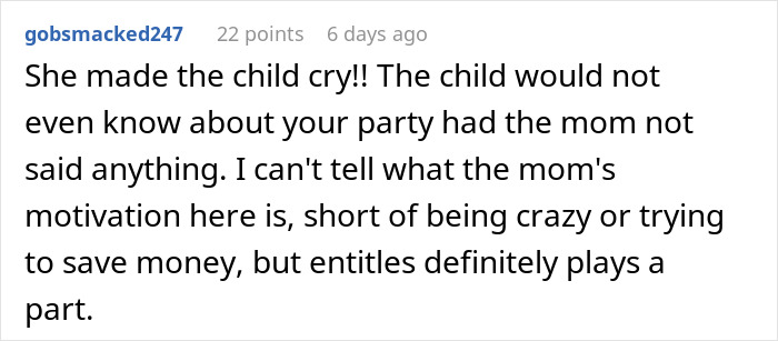 Entitled Mom Goes Off On A Woman For Not Wanting To Share Her Party With A 6 Y.O. Entitled Mom Goes Off On A Woman For Not Wanting To Share Her Party With A 6 Y.O.