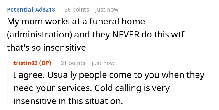 Woman Shares A Mildly Infuriating Story About A Call From Funeral Home Where She Buried Her Husband Woman Shares A Mildly Infuriating Story About A Call From Funeral Home Where She Buried Her Husband