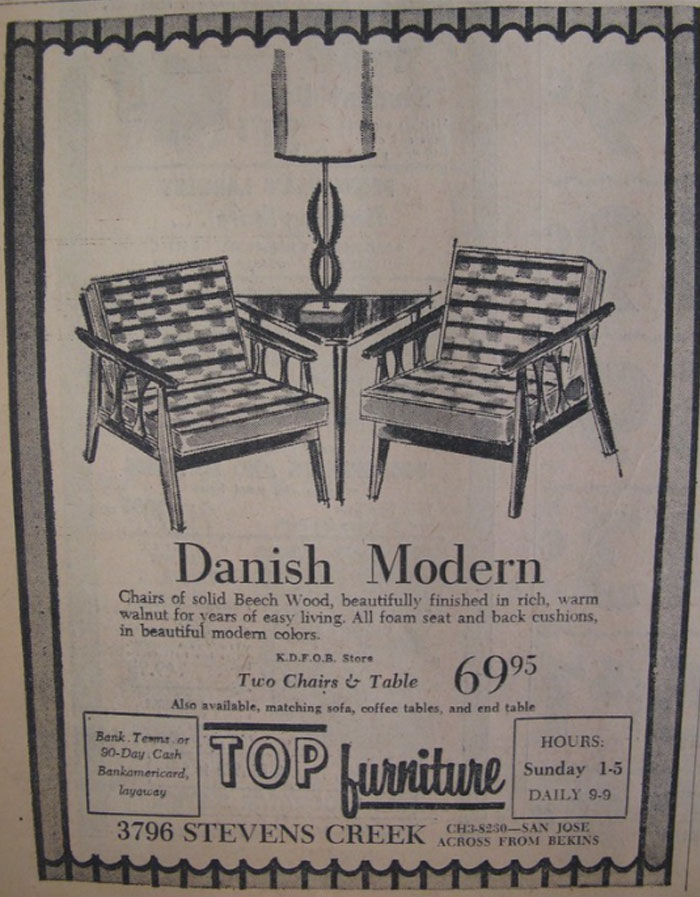 Danish Modern Furniture Ad 1962