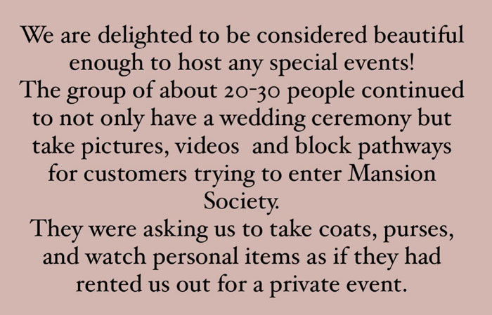 Couple Spark Outrage After Taking Over Cafe For Wedding Without Permission, Owners Clap Back Couple Spark Outrage After Taking Over Cafe For Wedding Without Permission, Owners Clap Back