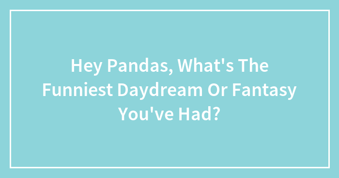 Hey Pandas, What’s The Funniest Daydream Or Fantasy You’ve Had? (Closed)