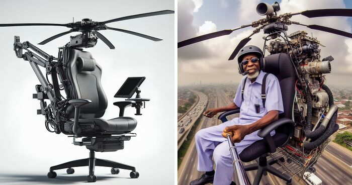 With The Help Of AI, I Made Nigerian Office Chairs Take To The Skies