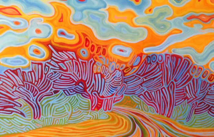 I Can’t Get Rid Of The Flames In My Landscape Paintings (12 Pics)