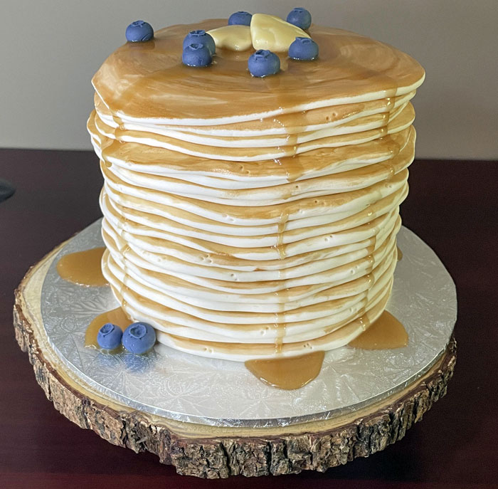 A Cake Disguised As A Stack Of Pancakes I Made