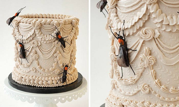 Love Bugs Appear To Be An Ideal Inspiration For A Valentine's Day Cake, Especially For Vegan Treats