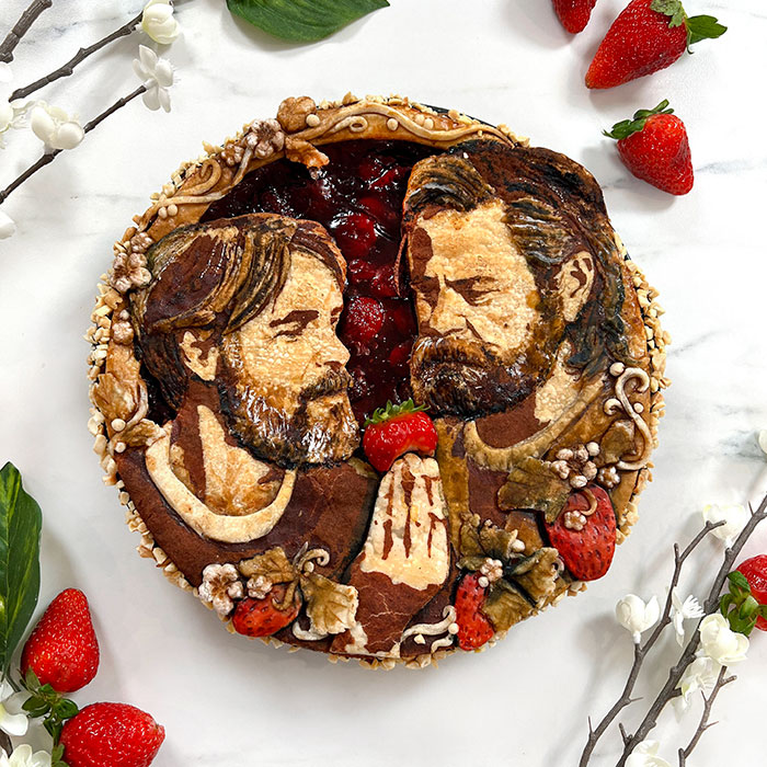 "The Last Of Us"-Themed Pie With Strawberry Filling And Short Crust Pie Pastry
