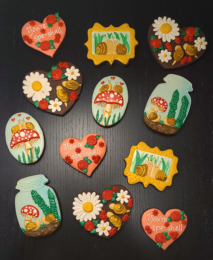 I Made Some Snail-Themed Valentine's Day Cookies