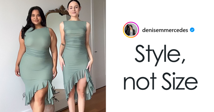 “Style, Not Size”: Two Friends Wear The Same Outfit To Show There Is No “Ideal” Body Type (38 New Pics)