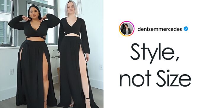 “Style, Not Size”: Two Friends Wear The Same Outfit To Show There Is No “Ideal” Body Type (38 New Pics)