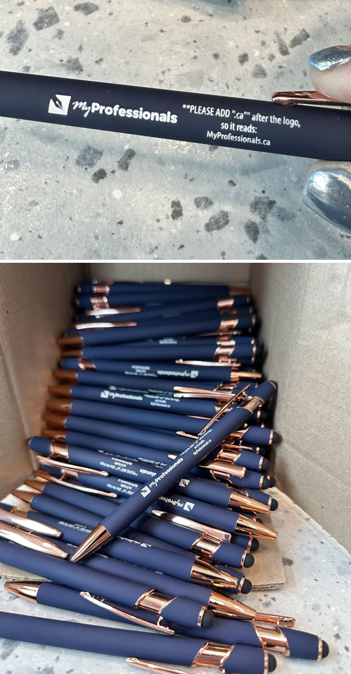 This Company Absolutely Butchered Our Pen Order Instead Of Following The Instructions In Our Conversation, They Just Printed The Instructions Right On The Pens