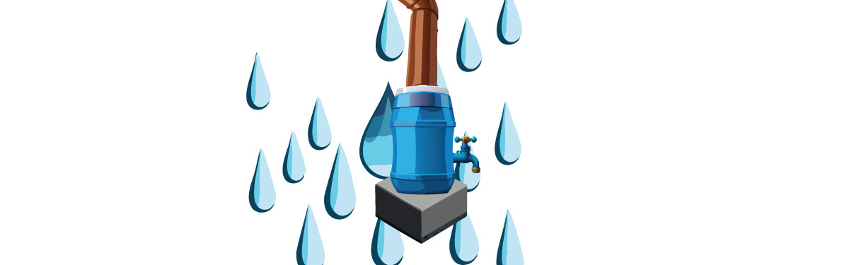 diy rain barrel illustration