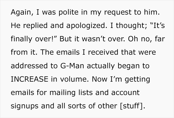 Guy Is Tired Of Getting Spam Emails Meant For Another Person, Executes Petty Revenge