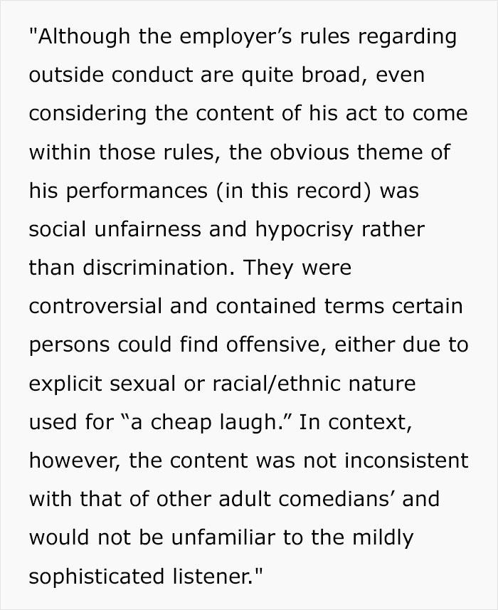Employee Gets Fired For His Stand-Up Jokes, Takes Legal Action Against The Company And Wins Employee Gets Fired For His Stand-Up Jokes, Takes Legal Action Against The Company And Wins