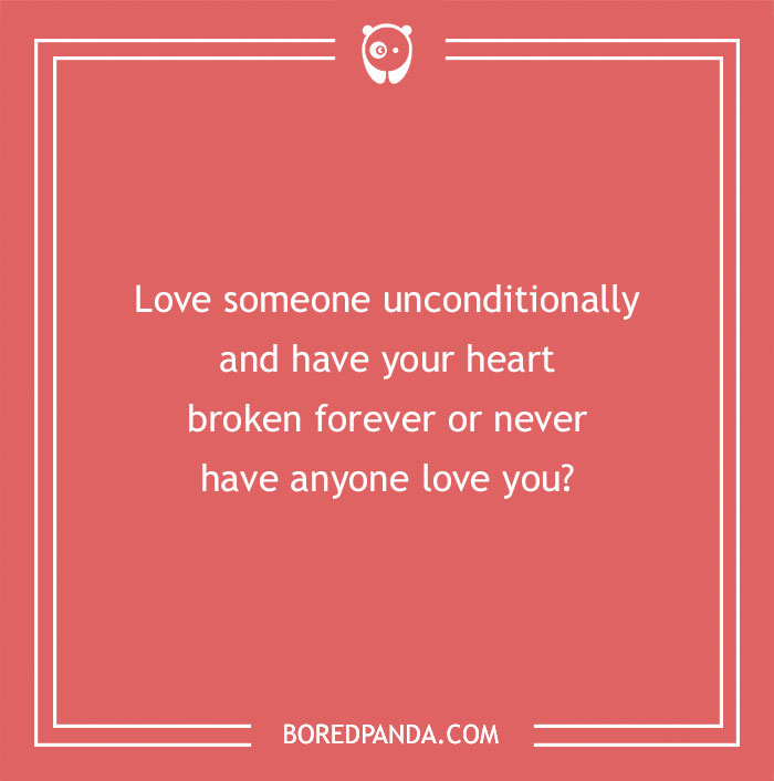 Spicy "Would You Rather" question on a red background, challenging love choices.