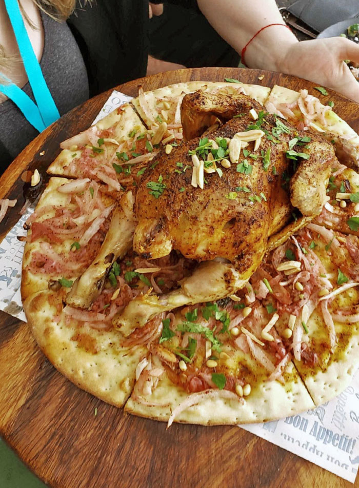 My Friend Ordered Chicken On Her Pizza In Israel. Reasonable Execution