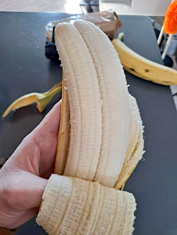 Peeled This Super Fat Banana To Find Two Bananas Inside