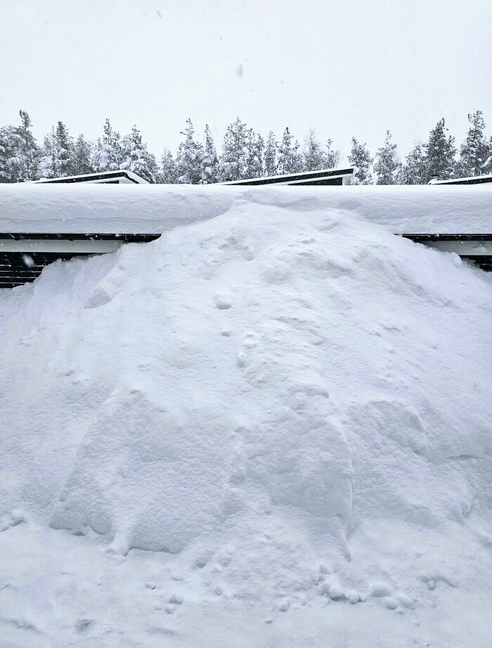 This Pile Of Snow Has Officially Reached The Roof Of My Carport (Norway)