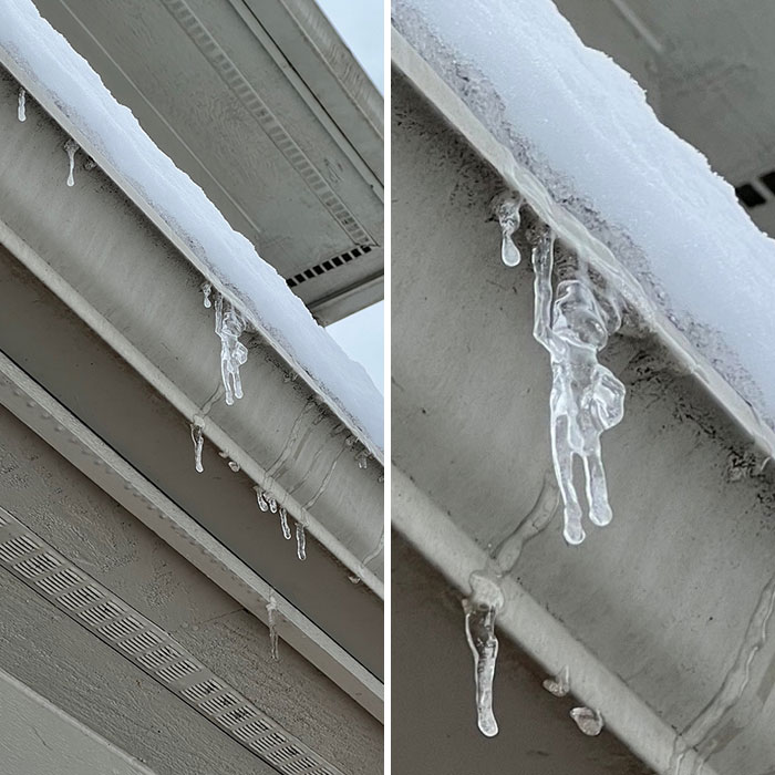 Ice Knight Hanging From My Gutter
