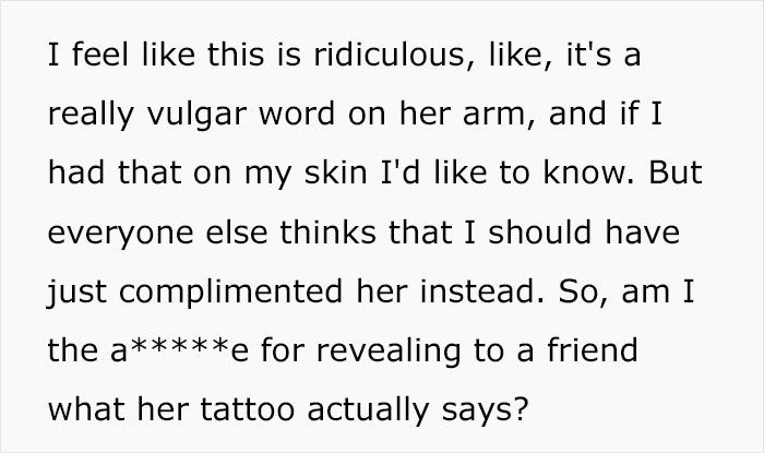 Man Gets Called Out For Telling His Friend The True Meaning Of Her “Chinese” Tattoo Man Gets Called Out For Telling His Friend The True Meaning Of Her “Chinese” Tattoo