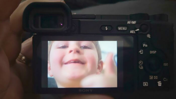 Found My Camera On The Floor And Asked My Kid If He'd Been Fiddling With It. "No, Of Course Not Daddy"