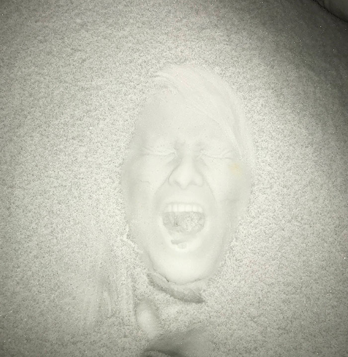 My Girlfriend Pressed Her Face In Fresh Snow