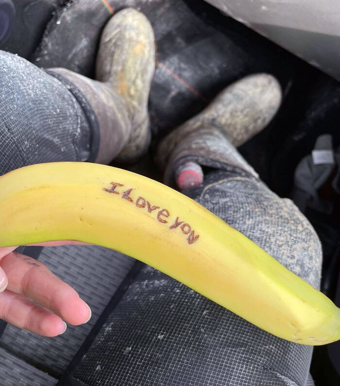 My Girlfriend Wrote I Love You In My Banana