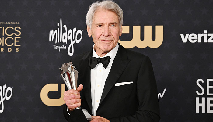 Harrison Ford Accepts Career Achievement Award With Tearful Tribute To Wife Calista Flockhart