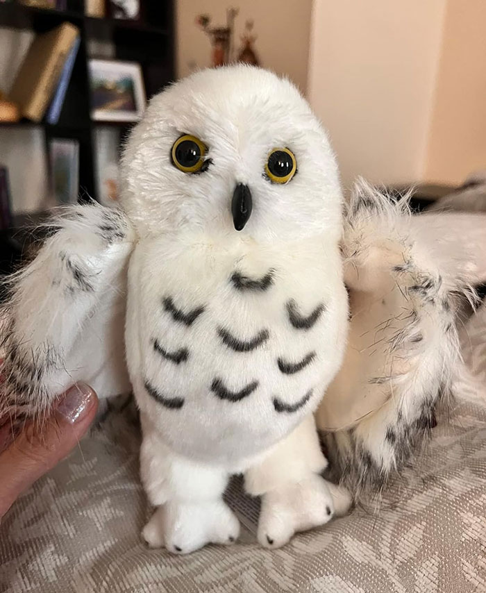 An Enchanting Snowy Owl Plush That Could Easily Pass As Hedwig's Twin