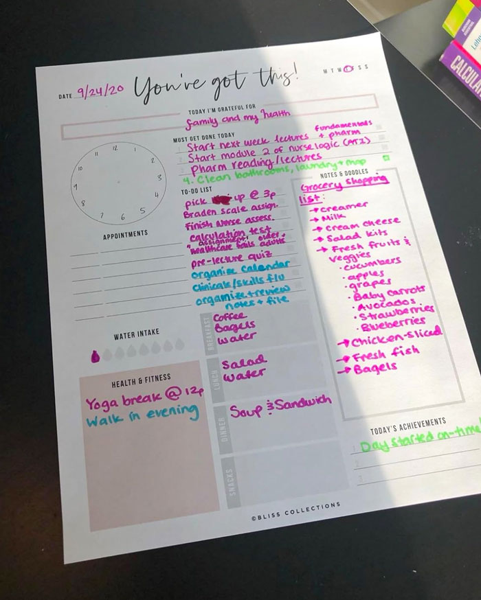 Daily Planner: Embellished with a motivational design, offering you a wholly unique way to track your productivity goals, while subtly reminding you to stay awesome, because who doesn't need that kind of positivity amid daily chaos?
