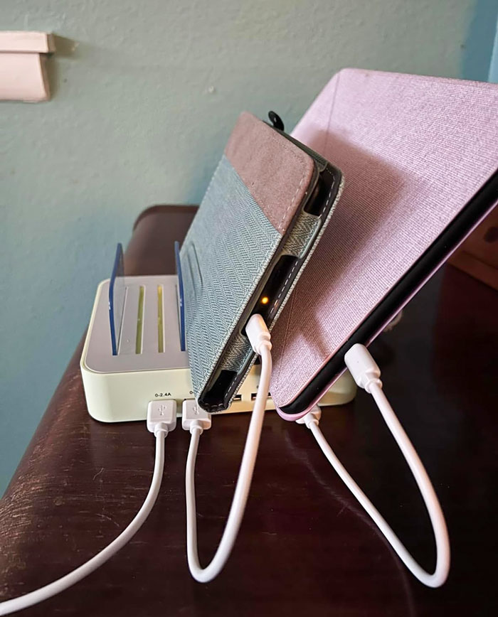Charging Station For Multiple Devices: It'll juice up all your beloved tech gadgets in no time while keeping your desk tidier than ever, making it the secret weapon for a clutter-free, ultra-efficient workspace.