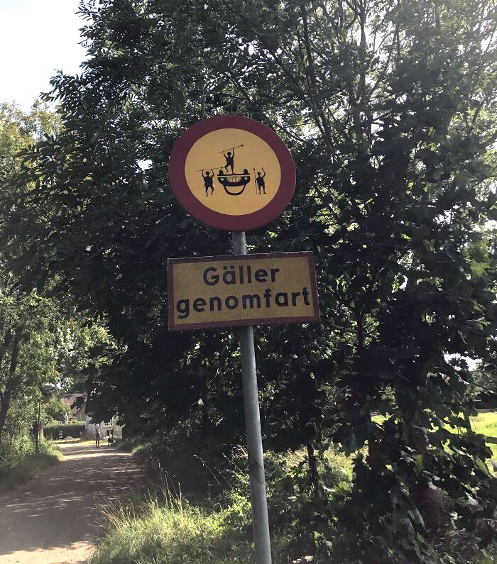 This "No Cars Allowed" Sign In Sweden