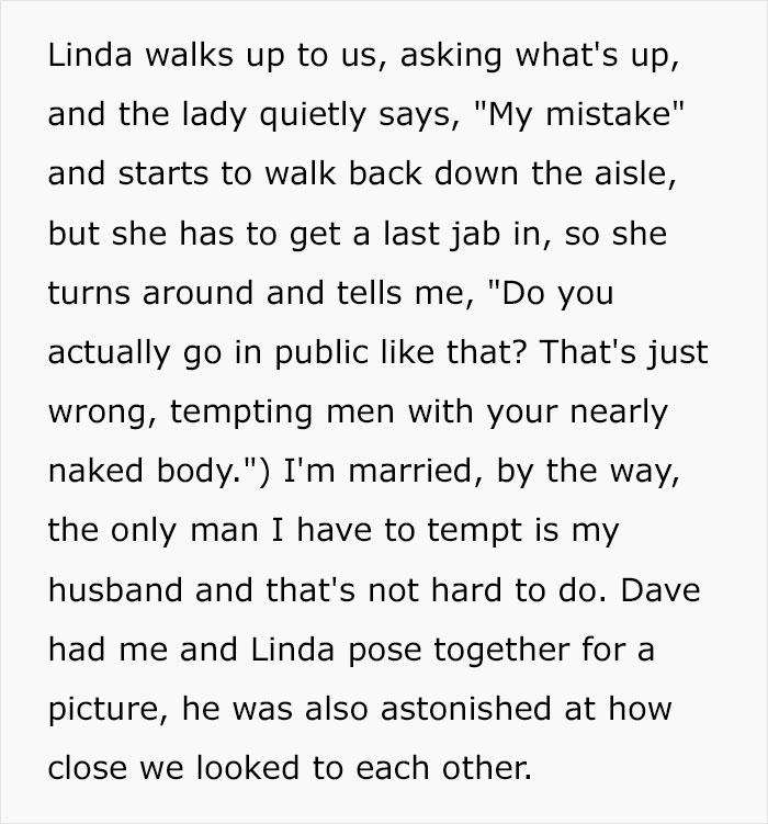 Woman Berated By Karen Over Her “Shameful” Outfit, Watches Her Audacity Change To Embarrassment Woman Berated By Karen Over Her “Shameful” Outfit, Watches Her Audacity Change To Embarrassment