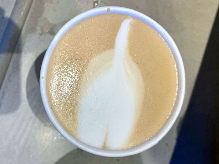 I'm Reaching My 4th Month Working For A Licensed Store And I Still Don't Know How To Pour A Flat White. So I Tried Practicing When The Crowd Level Decreased A Little