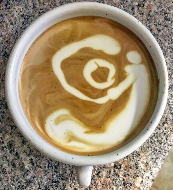 Another Latte Art Fail, But Does Anyone Else See Harry Battling A Dementor?